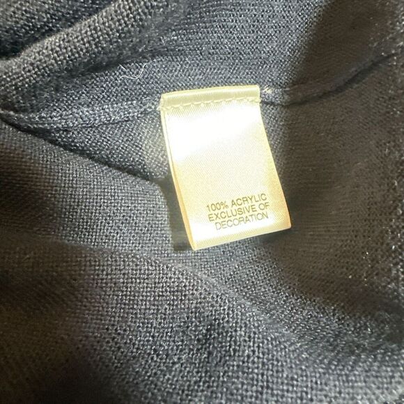 Murano Acrylic V-Neck Lightweight Pullover Sweater Navy Argyle Size Large L - Picture 11 of 13